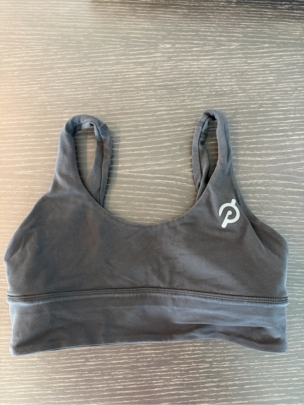 lululemon athletica Black Sports Bra with White Logo